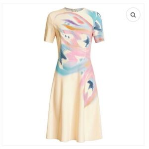 Etro Cream Abstract Midi Dress